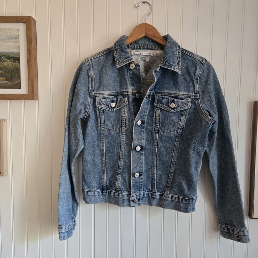 Tommy Hilfiger Vintage Cotton Faded Blue Denim Jacket